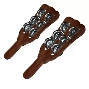 Wooden Kartal for Puja Bhajan-Set of 2 Pc - Picture 1 of 4