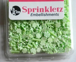 Limeade ~ Sprinkletz / Mixed Green Embellishments / Shaker Cards & Crafts - Picture 1 of 3