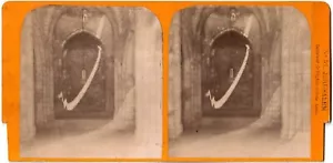 Palästina.Jerusalem.Innen St. Anna.Stereo Foto gewidmet Abt Fernique 1878. - Bild 1 von 2