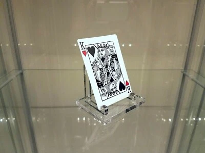 Set of 2 Clear Acrylic Card Holders - Business, CoA or Playing  Foto 1 de 4