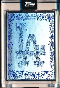 2020 Topps X Gregory Siff LOS ANGELES DODGERS Framed Artist Proof #51/58