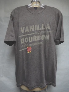 Jim Beam Vanilla Bourbon Brown Heather Short Sleeve T-shirt Poly/Cotton SZ L NEW - Picture 1 of 6