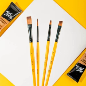 4pc Mont Marte Acrylic Paint Brushes Art Artist Painting Brush Set Taklon - Picture 1 of 7