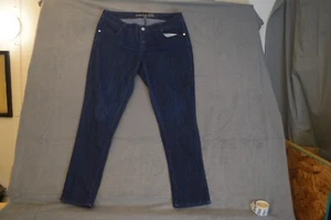Vintage Southpole Jeans Women 18 Denim y2k Embroidered Purple Logo Dark Blue - Picture 1 of 7