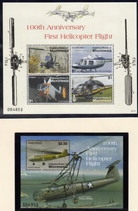 MICRONESIA Sc 761-2 NH MINISHEET+S/S OF 2007 - AVIATION - HELICOPTERS - (JO23) - Picture 1 of 1