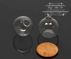 1:12 Miniature Glass Globe, Set of Two/Miniature Glass globe Gardening BD HB901 - Picture 1 of 2