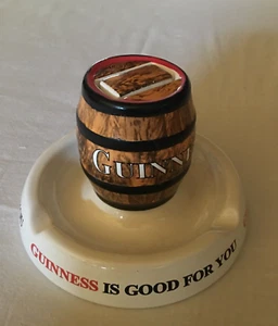 Guinness Minton Ashtray & Match Box Holder 4.1/4 in. Tall. x 5.1/4 across Base. - Picture 1 of 9