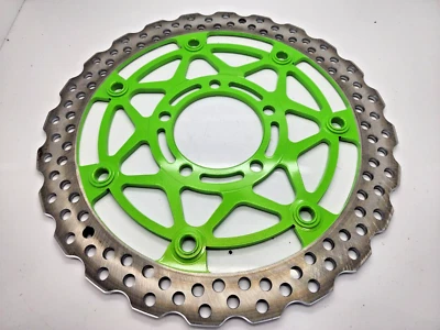 Rotor de disco de freno delantero 6-11 Kawasaki Ninja ZX14 ZX1400 OEM RECTO PERSONALIZADO VERDE Foto 1 de 4