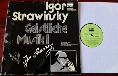 SCHWANN 604 STRAVINSKY GEISTLICHE MUSIK I CHORAL LP BLARR NM (1971) GERMANY - Image 1 of 3