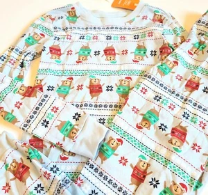 Gymboree Boy 10 Blue Bear Holiday Gymmies Pajamas NWT PJs Fall  - Picture 1 of 2