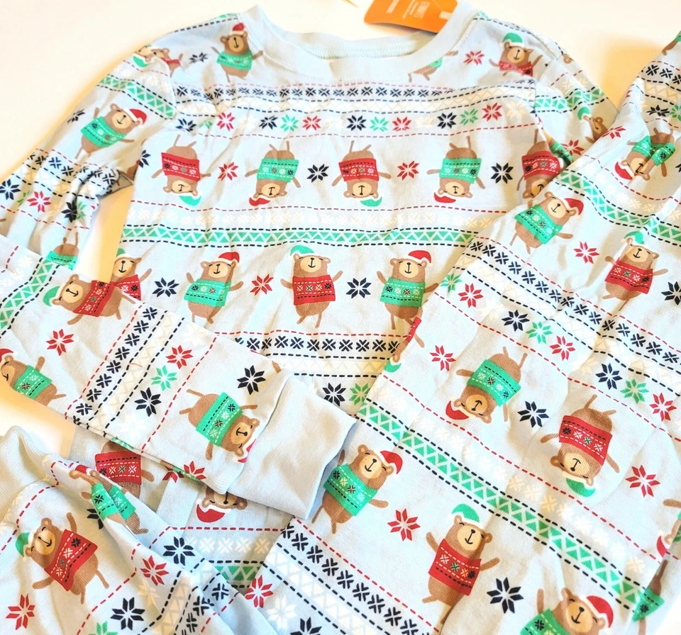 Pijama Gymboree Boy 10 Blue Bear Holiday Gimmies Nuevo con Etiquetas Pijamas Otoño  Foto 1 de 2