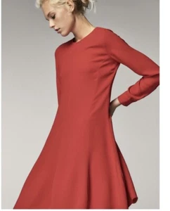 Vestido midi Massimo Dutti rojo manga larga 2 Petite - Imagen 1 de 7