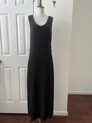 Maxi Vestido Mary McFadden Collection Vintage Mujer Talla L Negro Sin Mangas Atado Espalda Foto 1 de 4