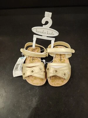 KOALA KIDS золото сандалии sz 3 ребенка ясельного возраста девочки туфли совершенно новый - Изображение 1 из 4