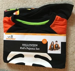 Wm21 - Way to Celebrate! Halloween 2-Piece Pajamas for Kids S 6-7 Glow in Dark - Picture 1 of 2