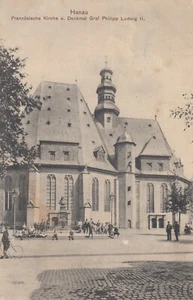 Cartolina Hanau 1911 Chiesa francese e monumento Assia 2501139 - Foto 1 di 2