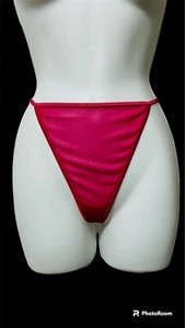 Victoria Secret Vintage V String  Large Thong Fuchsia Pink 2006 - Picture 1 of 4
