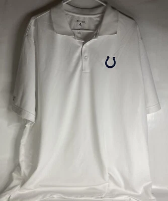 Indianapolis Colts NFL Antigua Men’s White Pique Logo Polo XL Shirt - Image 1 of 4