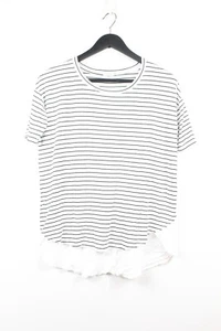 Cotton On Women's White Striped Black Short Sleeve Casual T-Shirt Size XS - Picture 1 of 10