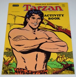 Vtg Tarzan Coloring Activity Book 1977 Rand McNally Edgar R Burroughs Uncolored - Imagen 1 de 8
