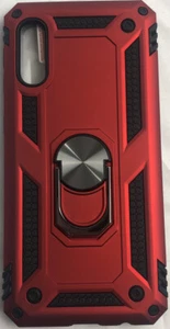 LeVi Phone Case for Samsung Galaxy A21 Kickstand & Tempered Glass Screen (Red) - Picture 1 of 2