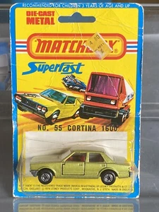 1976 Matchbox Lesney Superfast #55 Cortina 1600, Green, 1/64 With Protector - Picture 1 of 6