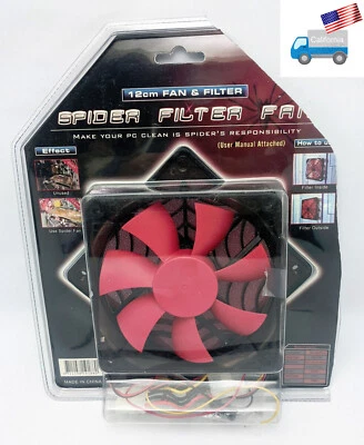 NEW Evercool SFF-12 120mm 3-pin 12V DC Case Fan w/ Spider Anti-Dust Filter - Image 1 of 4