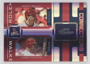 2005 Playoff Prestige Connections Holofoil /25 Scott Rolen Larry Walker #C-7 HOF