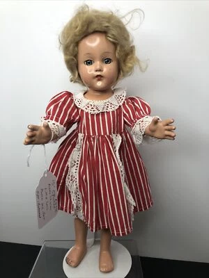 "Muñeca vintage de 15"" Effanbee Little Lady Anne Shirley rubia compuesta reparada #W" Foto 1 de 4