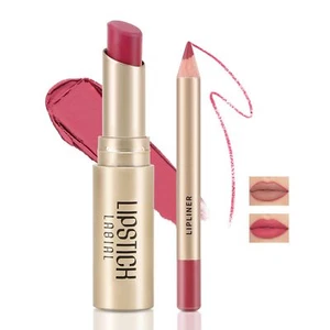 Boobeen 2 Pcs Lip Liner and Lipstick Set Ultra-Long-Lasting Nude Matte LipLin... - Picture 1 of 6