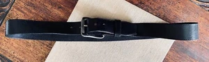 Justin Bent Rail C11743 Black Top Grain Leather Cowhide USA Belt Men's Size 44 - Picture 1 of 10