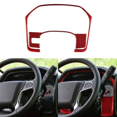 Отделка крышки автомобильного спидометра для Silverado/GMC Sierra 1500 винил красное углеродное волокно - Изображение 1 из 4