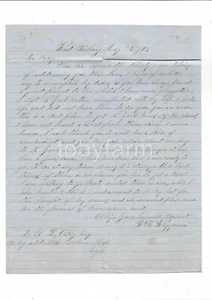 1862 West Tisbury Marthas Weinberg Brief William Waggoner braucht Schiff zum Meister - Bild 1 von 2