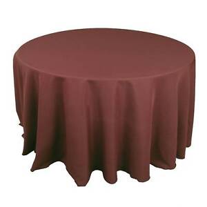 20 Pack 120 Inch Round Polyester Tablecloths 25 Colors High Quality Made in USA