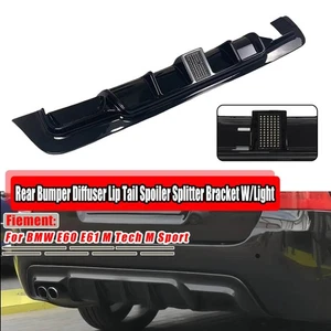 Rear Bumper Diffuser Lip Tail Spoiler Splitter For BMW E61 E60 M Tech M Sport - Picture 1 of 8