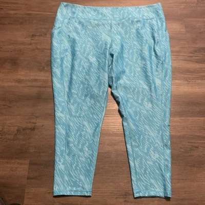 Tek Gear Blue Women’s Workout Gear Leggings Plus Size 3X Activewear Pockets - Image 1 of 4