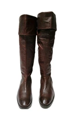 Botas Frye Kelly Sobre la Rodilla Talla 10 Cuero Negro Montar Combate Moto 77739 Foto 1 de 4