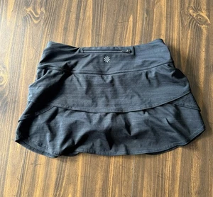 Athleta Size XS  Black Skort Skirt Stealth Trucool Athletic Two Tier Ruffle - Picture 1 of 11