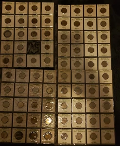 World coin lot German Cold War Era, 10 Pfennig 79 Coins of various years / mints - Picture 1 of 5