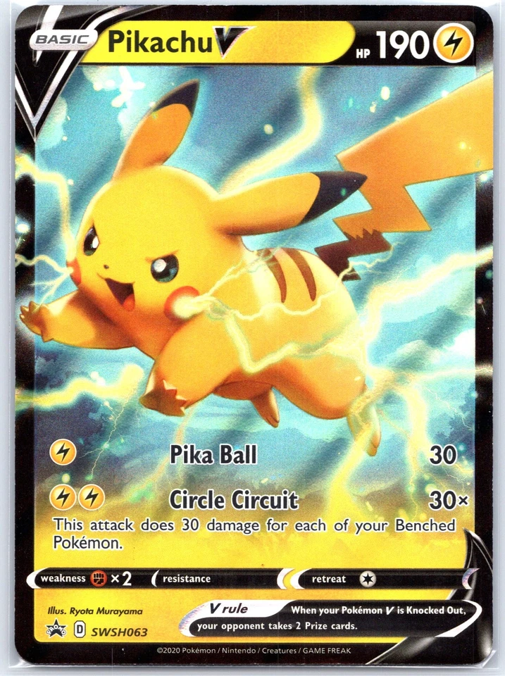 Pikachu V SWSH063 Near Mint SWSH: Sword & Shield Promo Cards Pokemon Shipnow - Image 1 of 2