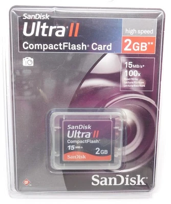 New SanDisk Ultra II 2.0 GB SDCFH-002G-A11 CompactFlash Memory Card - Image 1 of 4