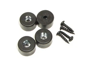 (4 PACK) PENN ELCOM 9101Y Amp / Case / Cabinet Rubber Feet - Bumper 7/8" X 1/2" - Picture 1 of 2