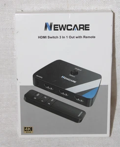 NEWCARE HDMI Switch 3 in 1 Out, 4K@60Hz HDMI Splitter with Remote, HDMI Switcher - Picture 1 of 5