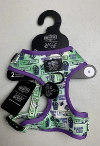 Sassy Woof Beetlejuice NWT Size Small Halloween Dog Harness Collar New - Picture 1 of 13