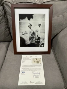 ARNOLD PALMER & JACK NICKLAUS Signed 11x14 Framed B&W Photograph JSA COA - Picture 1 of 8