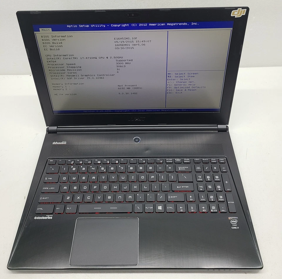 Portátil para juegos MSI GS60 2QE Intel i7-4710HQ 8 GB Ram 128 GB GTX 970M SIN SISTEMA OPERATIVO (FL) Foto 1 de 4