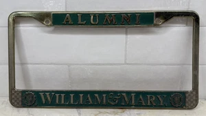 Vintage College William & Mary Alumni KENNZEICHENRAHMEN 12 1/4" x 6 1/4" Metall - Bild 1 von 13