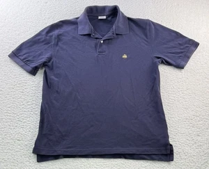 Brooks Brothers Men's Blue Original Fit Pique Polo Shirt Size Medium Fleece Logo - Picture 1 of 8