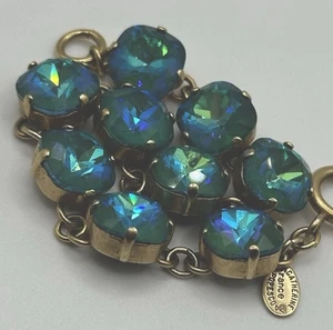 Catherine Popesco Frankreich Armband Brillant blau Kristall goldfarben Strand Kreuzfahrt - Bild 1 von 15
