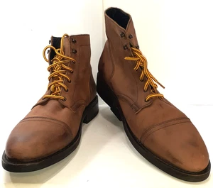 Thursday Boot Co Captain Boots Brown Leather Lace Up Cap Toe Mens Size 14 - Picture 1 of 14